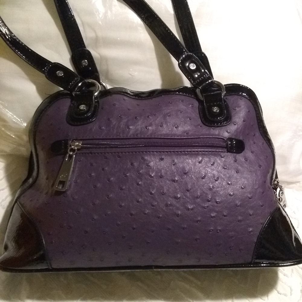 Grace Adele Ostrich Print Handbag - image 2